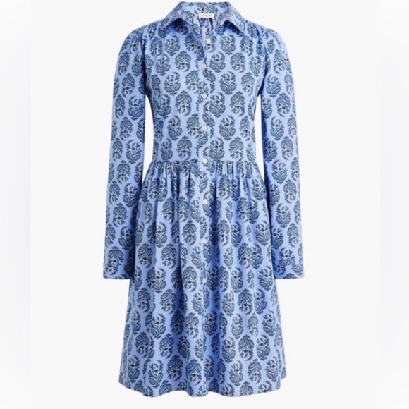 J. Crew Factory Dresses & Skirts - J.Crew Factory Blue Floral Button Front Shirt Dress | Size 0